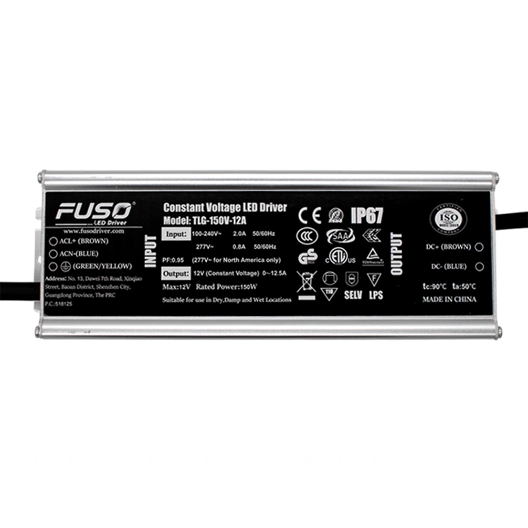 Yüksək PF 12v 150w Sabit Gərginlikli Led Sürücü