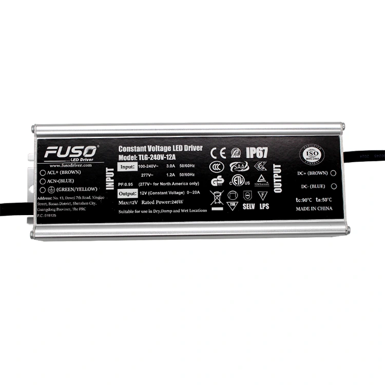 Yüksək PF 12v 240w Sabit Gərginlikli Led Sürücü