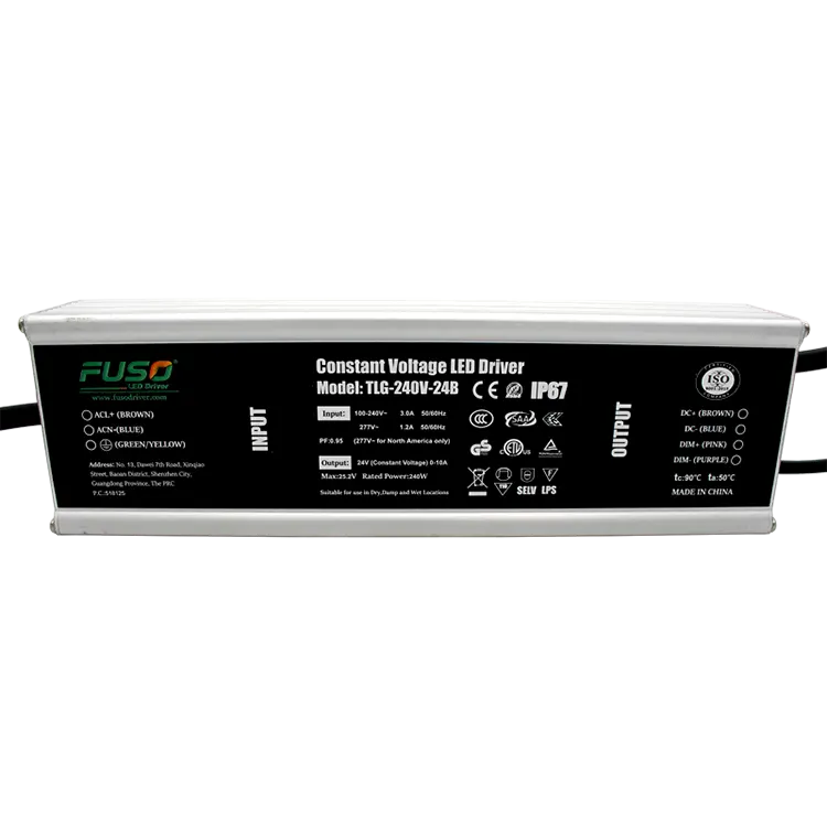 Yüksək PF 240w Sabit Gərginlikli Led Sürücü